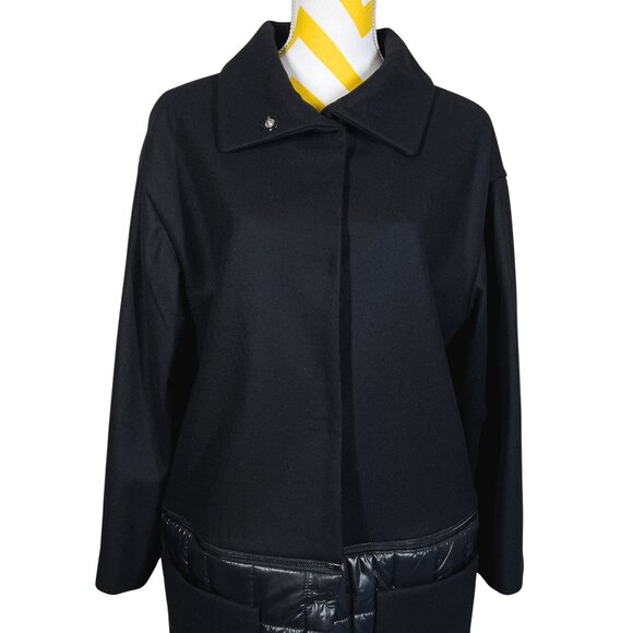 NWT Carlisle Wool Blend Removable Puffer Bottom 2-In-1 Coat • Size 6 • Black - Picture 2 of 9